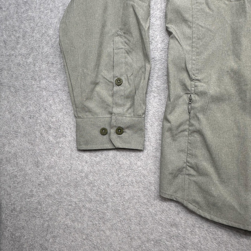 LL Bean Shirt Women XL Deep Olive NFZ Long Sleeve Button Outdoor Hiking Pockets - Picture 8 of 16